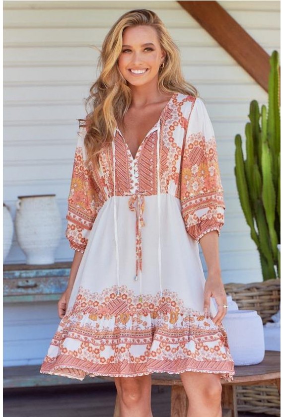 Jaase vestido corto estampado mujer...