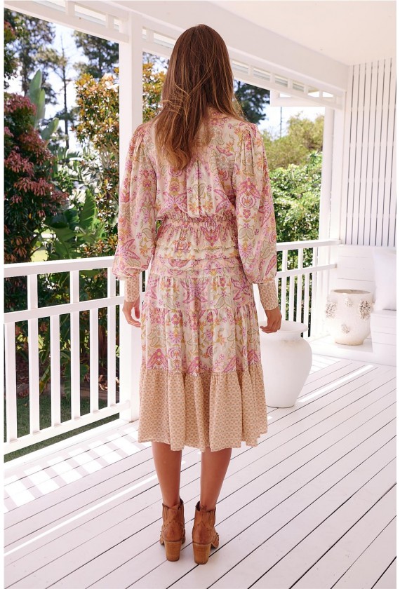 Jaase vestido midi Lily Vine Serenade