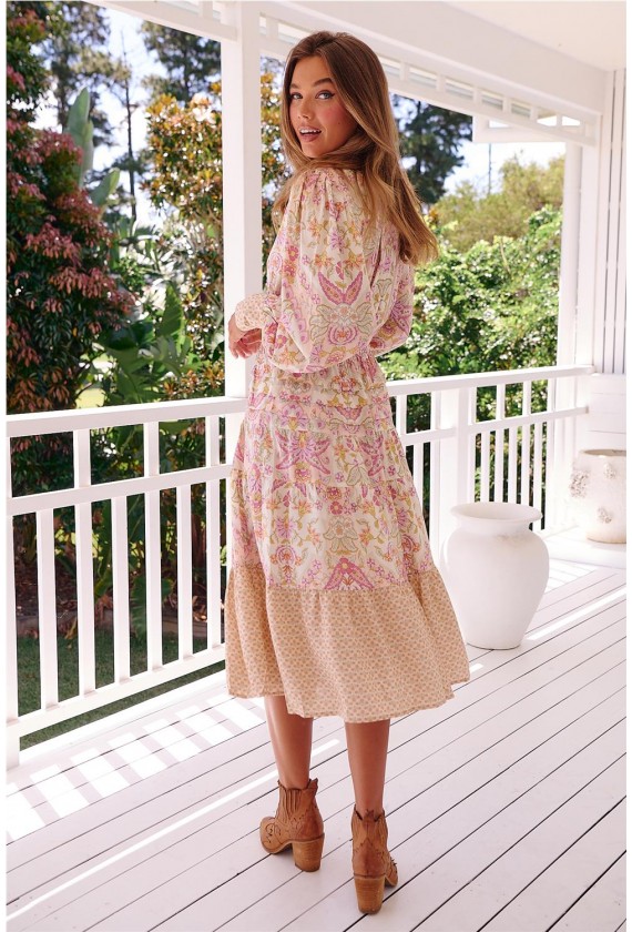 Jaase vestido midi Lily Vine Serenade