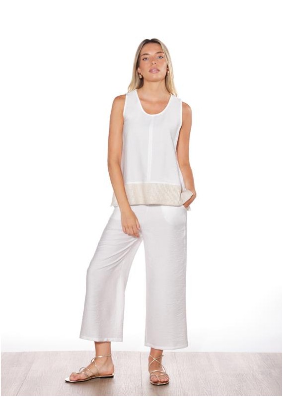 CHATELET BLUSA SIN MANGAS ADORNO...