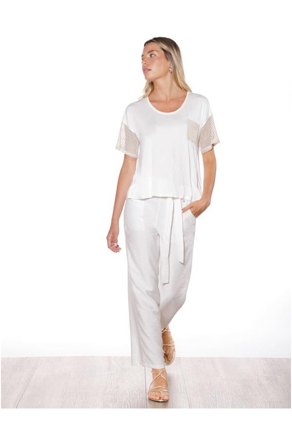 CHATELET CAMISETA ADORNO MALLA DORADA...