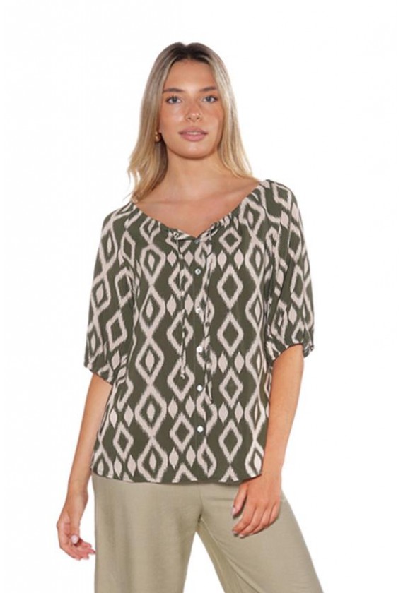 CHATELET BLUSA ESTAMPADO ETNICO...