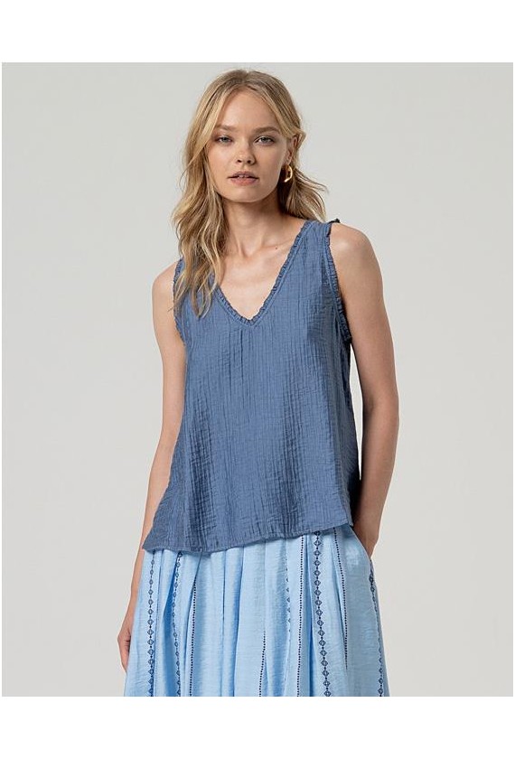 Blusa sin mangas Surkana minivolante...