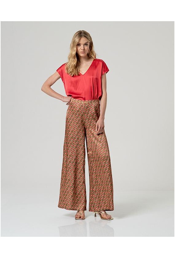 Pantalon Surkana fluido estampado...