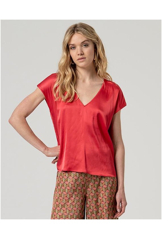 Blusa Surkana raso manga caida...