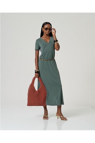 VESTIDO LARGO LISO MODAL...