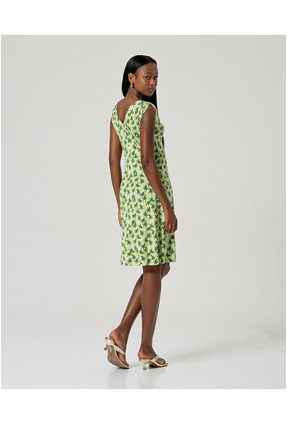 VESTIDO PUNTO ESTAMPADO HOJAS SURKANA...