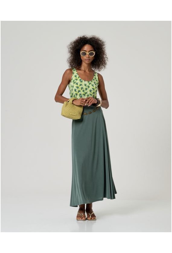 TOP PUNTO ESTAMPADO HOJAS SURKANA...