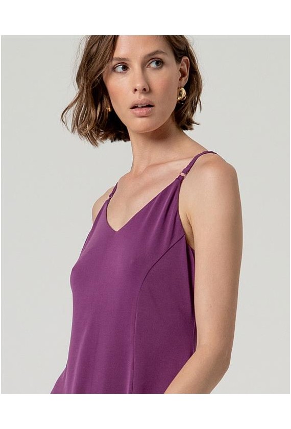 VESTIDO MIDI TIRANTE MODAL SURKANA...