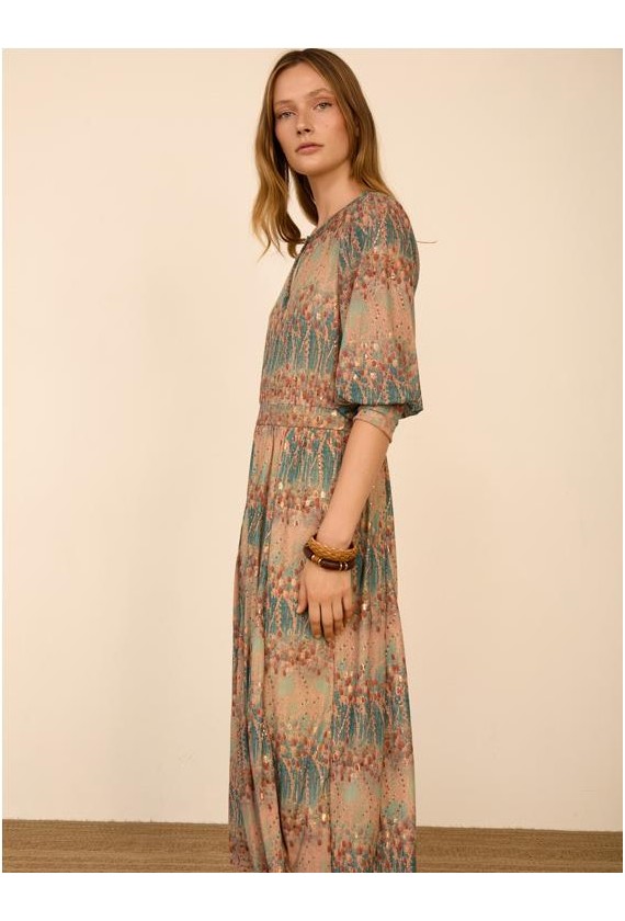 VESTIDO MIDI EVENTO PUNTO TUL MEISIE...