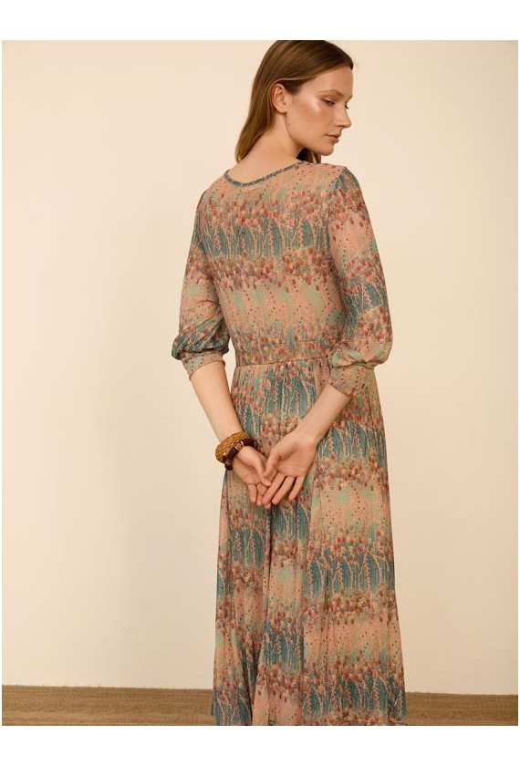 VESTIDO MIDI EVENTO PUNTO TUL MEISIE...