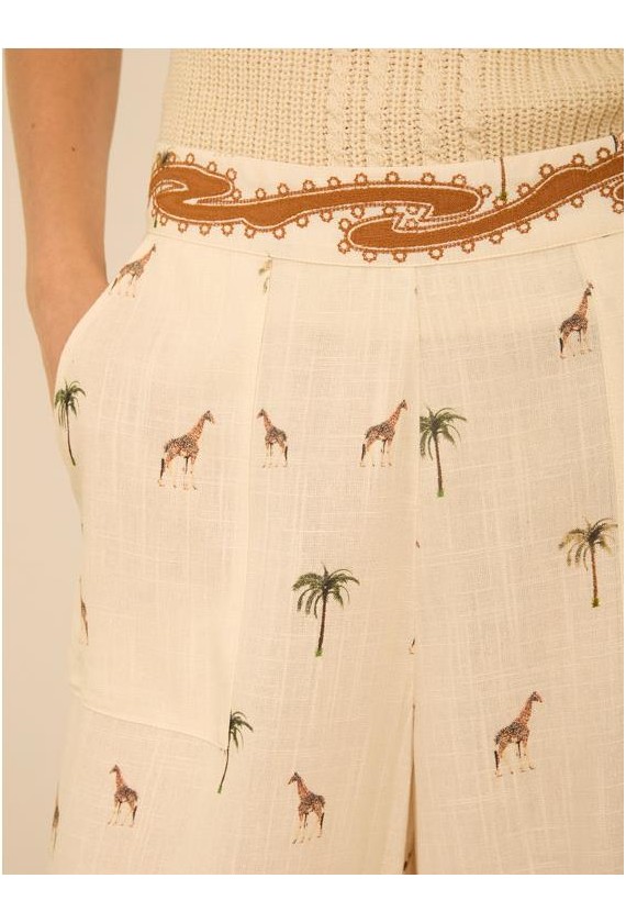 Pantalon Meisie fluido estampado...