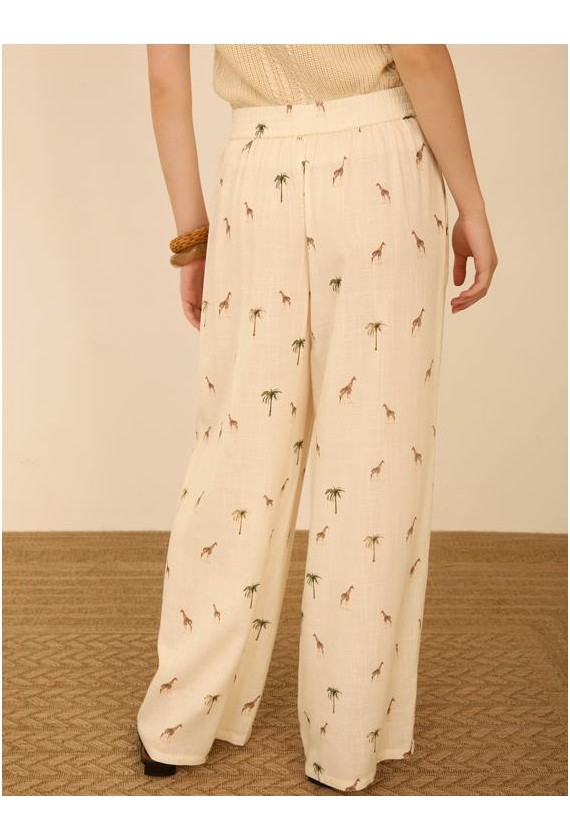 Pantalon Meisie fluido estampado...