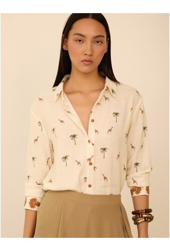 Blusa Meisie camisera estampado...