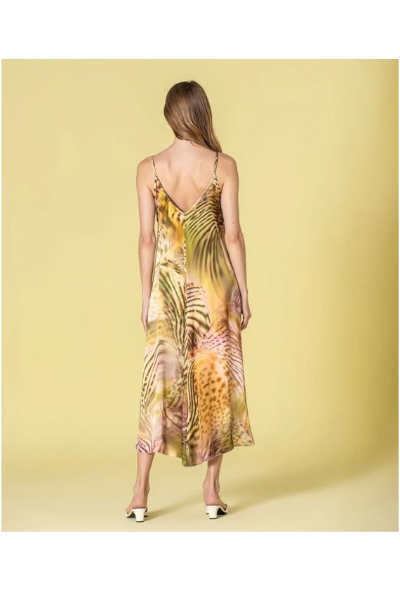 Vestido Ruga estampado tropical