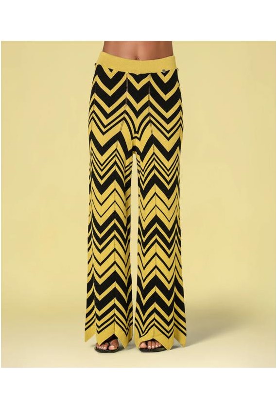 Pantalon punto Ruga intarsia zig zag