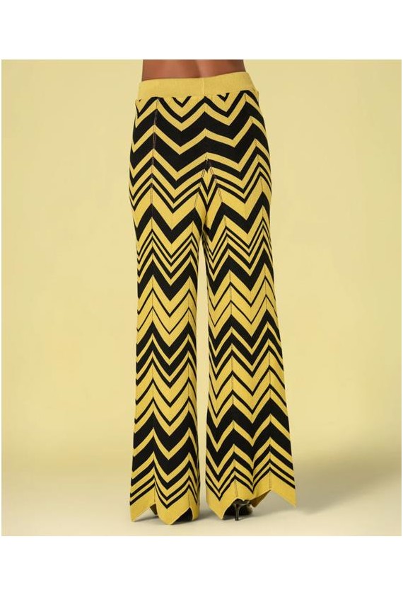 Pantalon punto Ruga intarsia zig zag