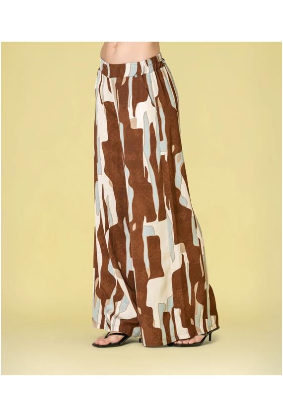 Pantalon Ruga estampado geomtrico.