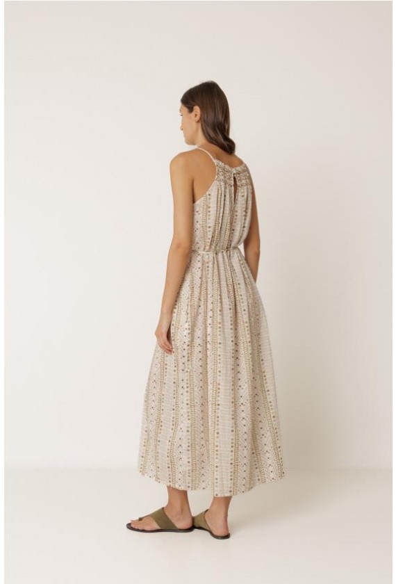 Vestido cuello halter Indi Cold...