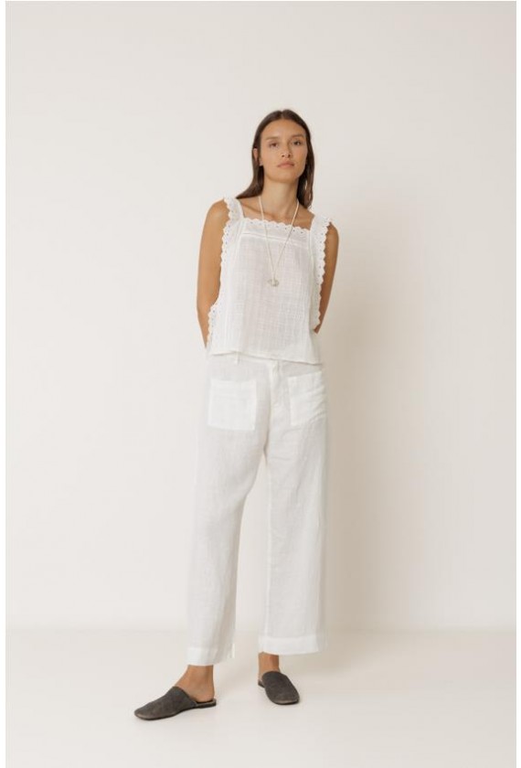 Blusa sin mangas Indi Cold volante...