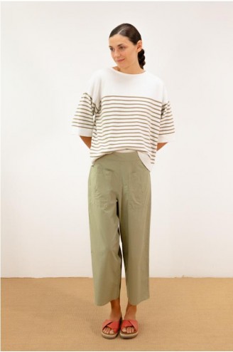 Pantalon recto tobillero...