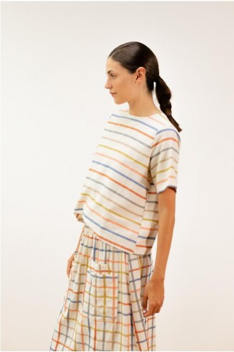Blusa rayas multicolor Pan...