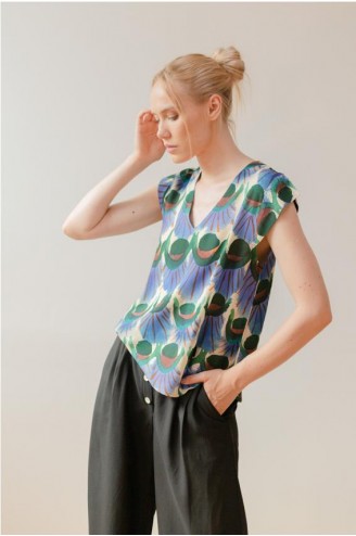 Blusa estampado pavo Pan...