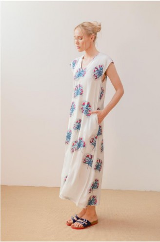 Vestido largo estampado Pan...