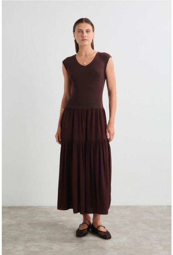 Vestido bimateria Mus Bombon Roshan
