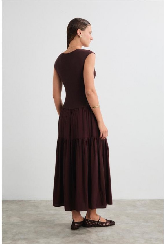 Vestido bimateria Mus Bombon Roshan