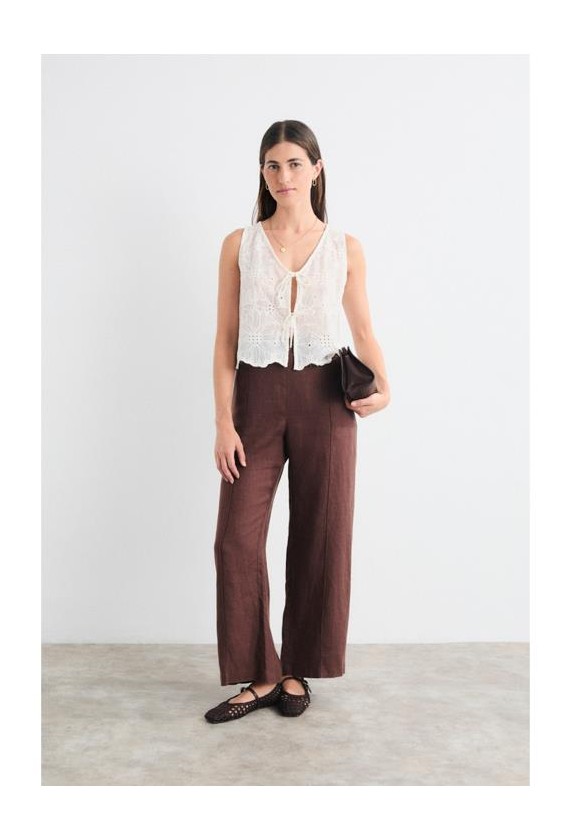 Chaleco bordado jacquard Mus Bombon...