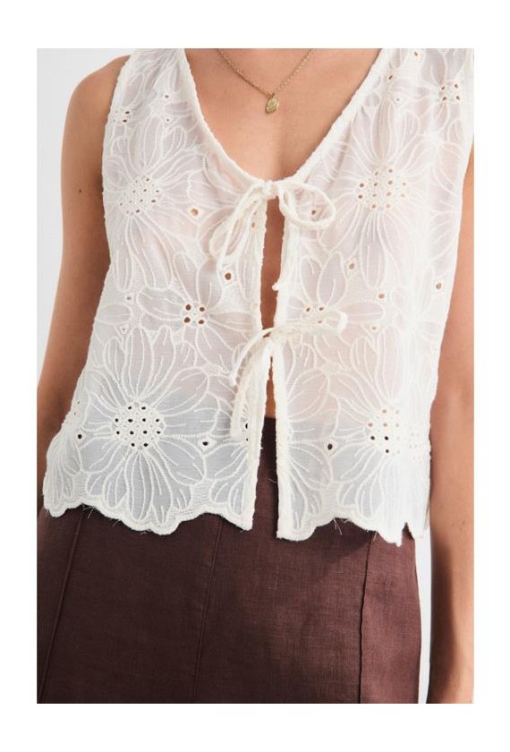 Chaleco bordado jacquard Mus Bombon...