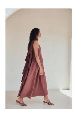 Vestido plisado midi Mus...