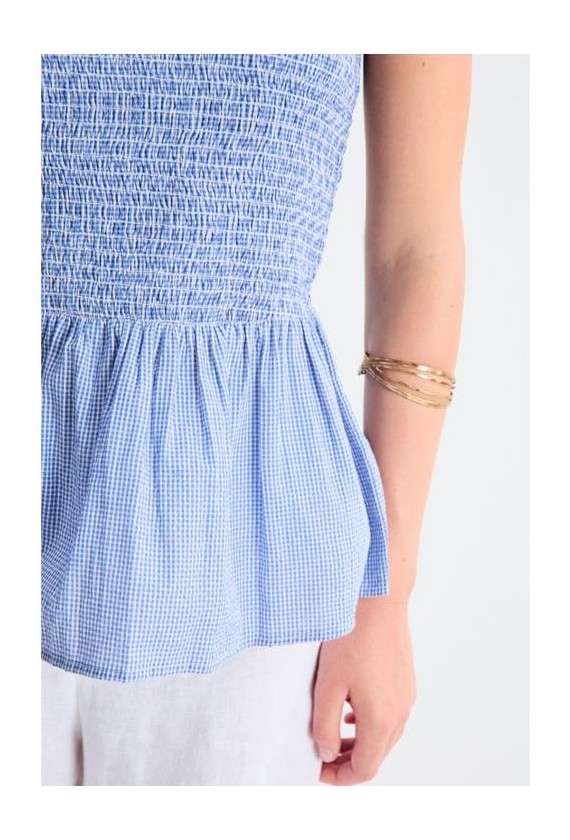 Blusa engomada cuadro vichy Mus...