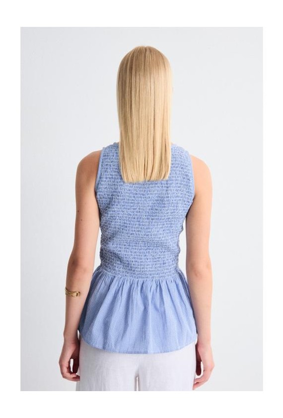 Blusa engomada cuadro vichy Mus...