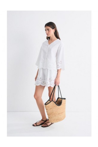 Blusa bordada Mus Bombon Ocaso