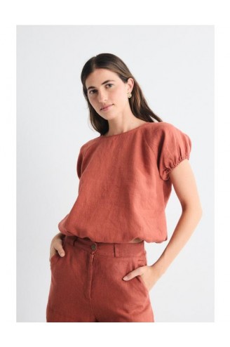 Blusa manga abullonada Mus...